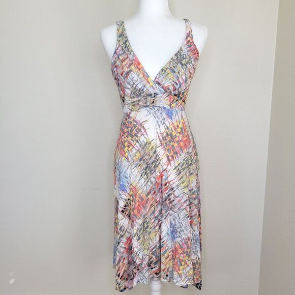 Jams World Dress Latticce Hawaiian Boho Summer Sundress Size Medium - Picture 1 of 14